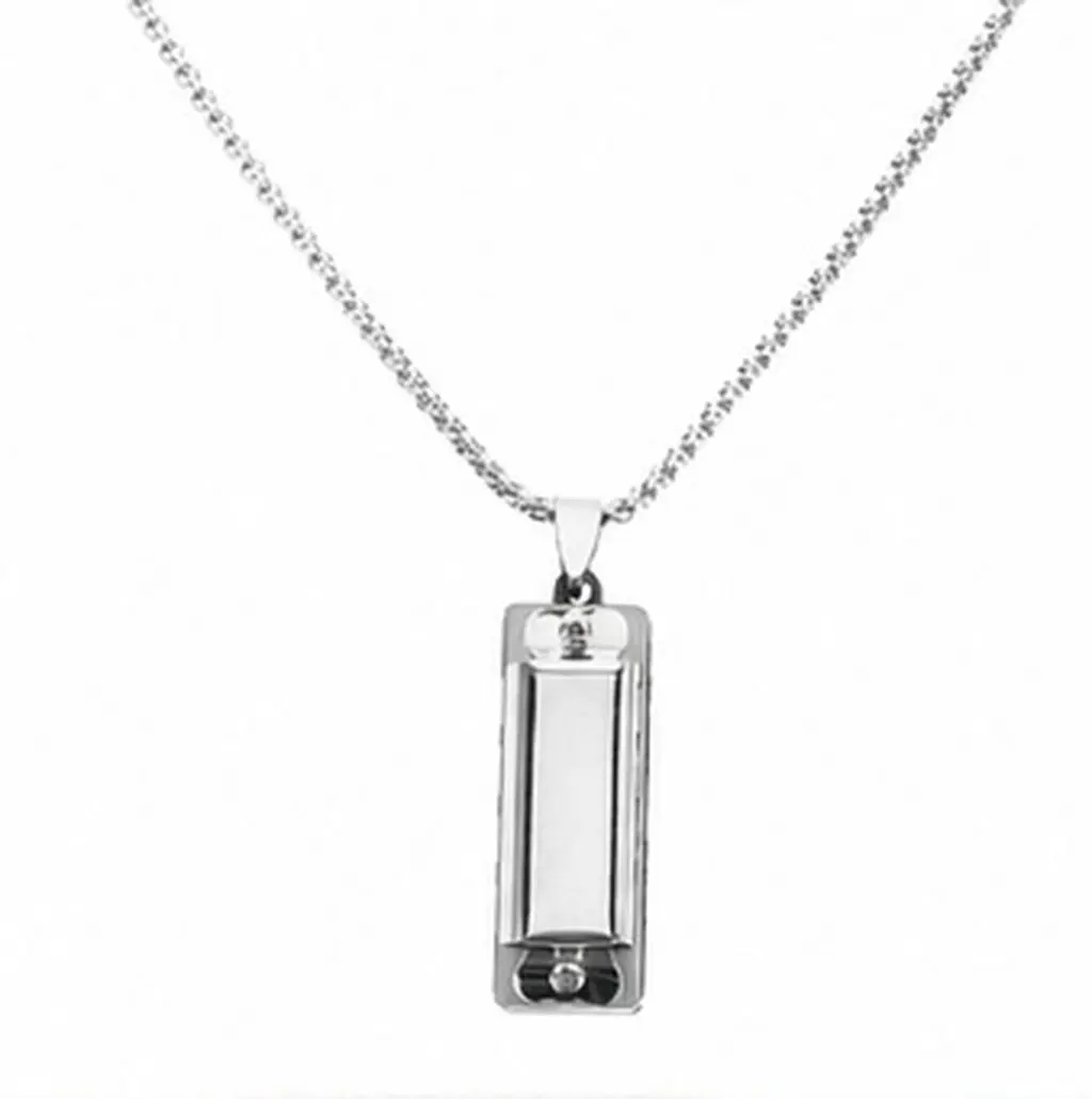 Real Sound Harmonica Necklace Pendant for Men and Women – Lightweight Hip Hop Clavicle Chain Jewelry