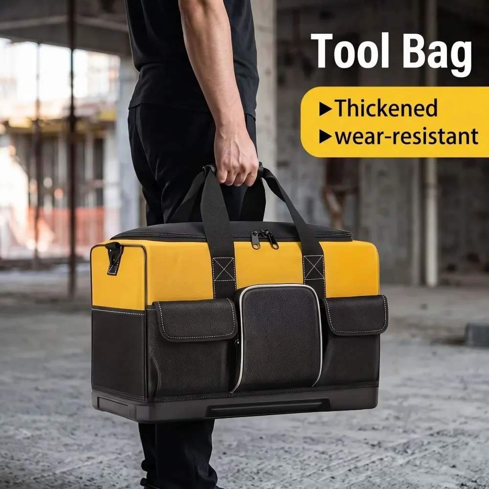 Thickened Oxford Cloth Multifunctional Multi-pocket Bag Plastic Base Adjustable Shoulder Strap Portable Electrician's Tool Bag
