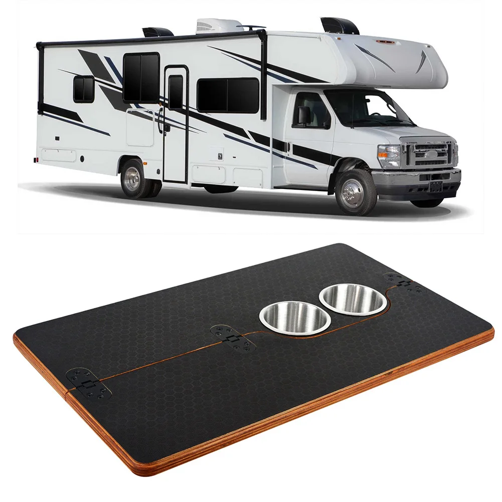 

1pcs 560*300mm Laminate Folding Tabletop Featuring Cup Holders For Mercedes Sprinte Direct Replacement