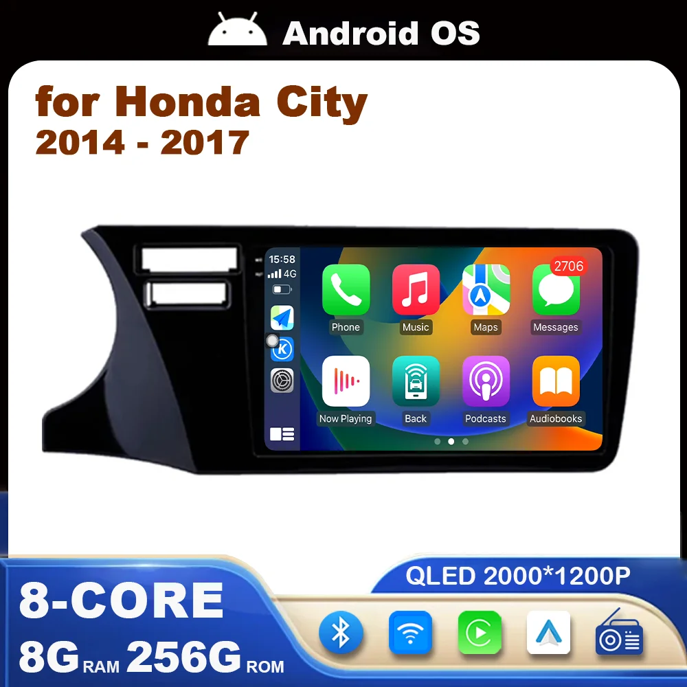

for Honda City 2014 - 2017 9 inch LHD Car Radio Multimedia Video Player Android Stereo Autoradio Carplay GPS WiFi BT Accessories