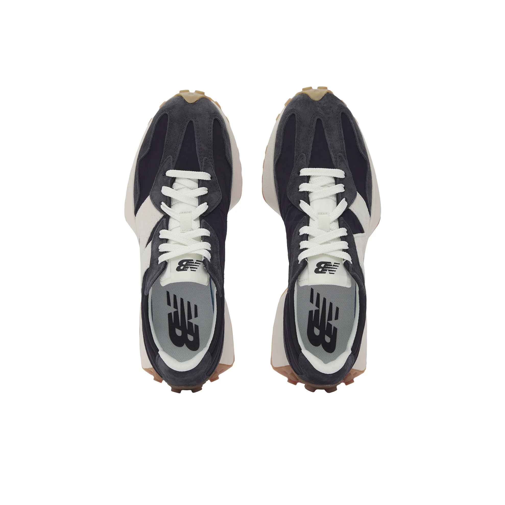 حذاء الجري New Balance NB 327 Retro المتين المنخفض القطع للرجال والنساء، باللونين الأسود والأزرق #4