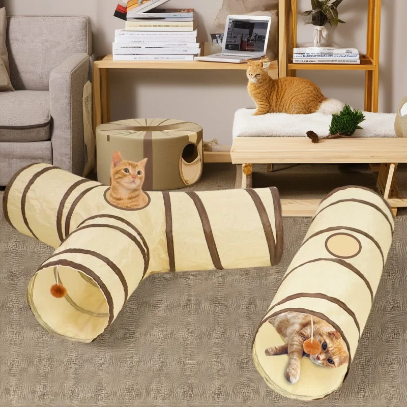 

Кошачий туннель, складное кошачье гнездо, комбинированный набор, четыре сезона, универсальная игровая палатка, канал, рулон, игрушка для самостоятельных развлечений для домашних животных