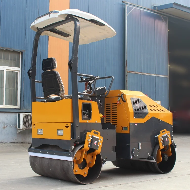 6,5 Tonnen Straßenwalze, robuster Doppeltrommel-Vibrationsverdichter mit Vibrationssystem für die Asphaltverdichtung mit maximaler Dichte