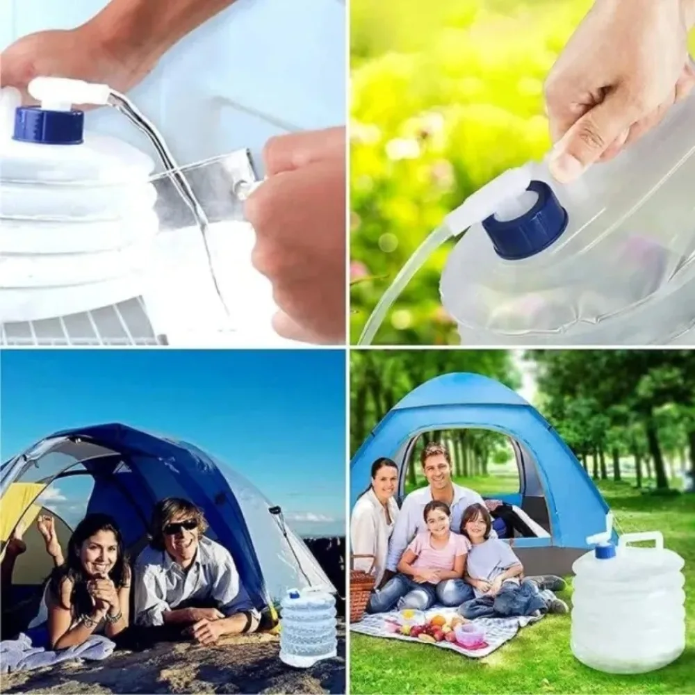 

5/10L /15L Outdoor Foldable Bucket Portable Household Water Storage Bucket Car Kettle with Faucet Large Capacity
