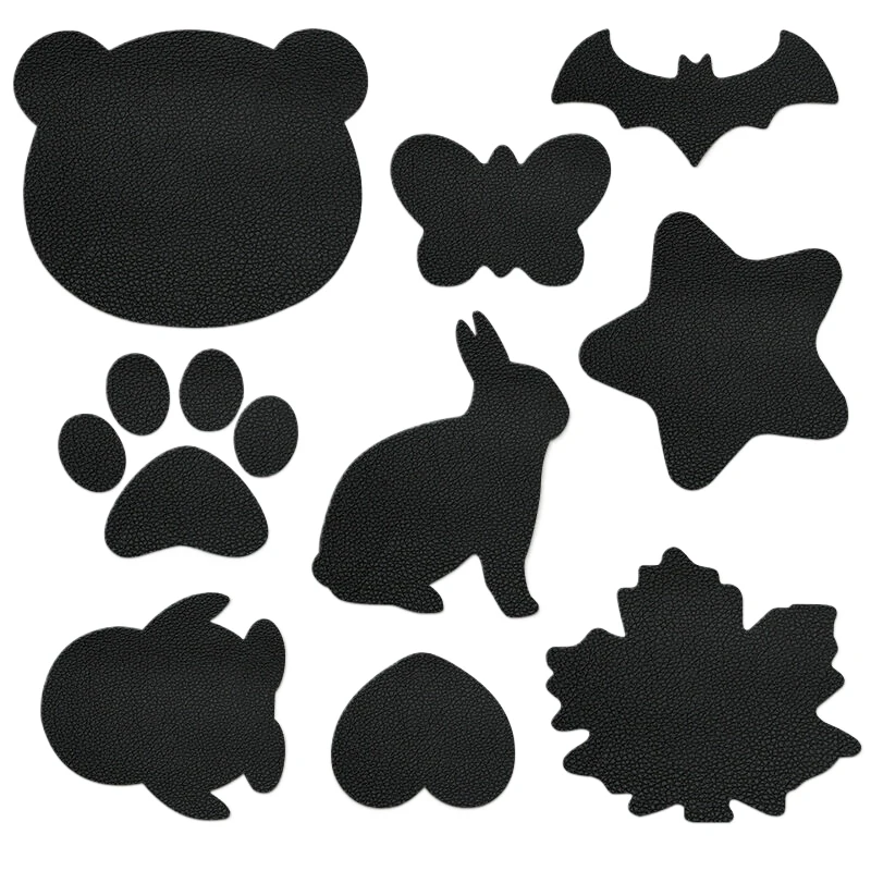 13 pz/set Tappezzeria In Pelle Autoadesiva Per Seggiolino Auto Divano Sedia Patch di Riparazione In Pelle Nera Ristrutturare Foro Adesivi Artificiali