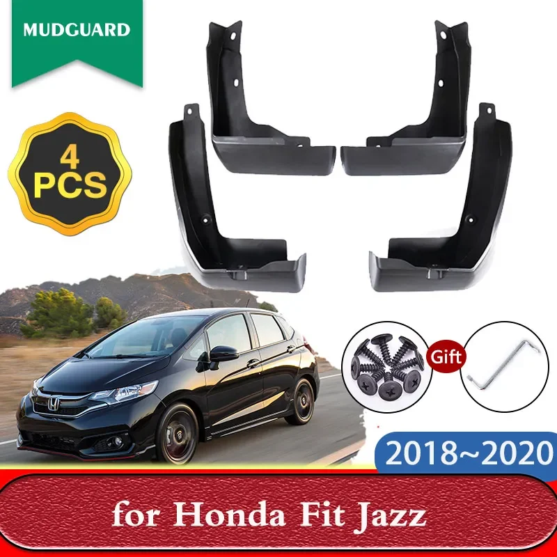 Mudguards for Honda Fit Jazz GK 2018 2019 2020 Mud Flaps Splash Guards Front Rear Wheel Fender Mudflaps Car Style Accessories