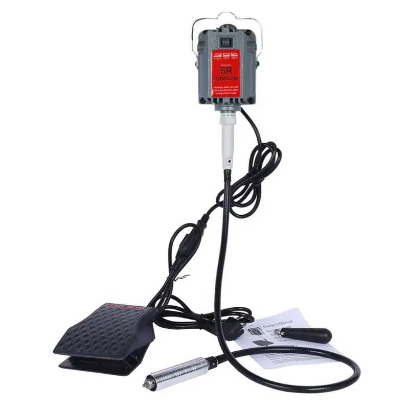 S-R Hanging Electric Grinder with Stepless Foot Pedal 4mm Polishing Tool for Jewelry Design and Repair DIY Craft Equipment