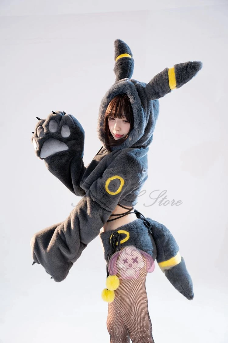 Irelia H Store Game Umbreon Bee Lovely Set  Cospaly Costume Sexy lingeries Plush Sweet Bee Set image 3