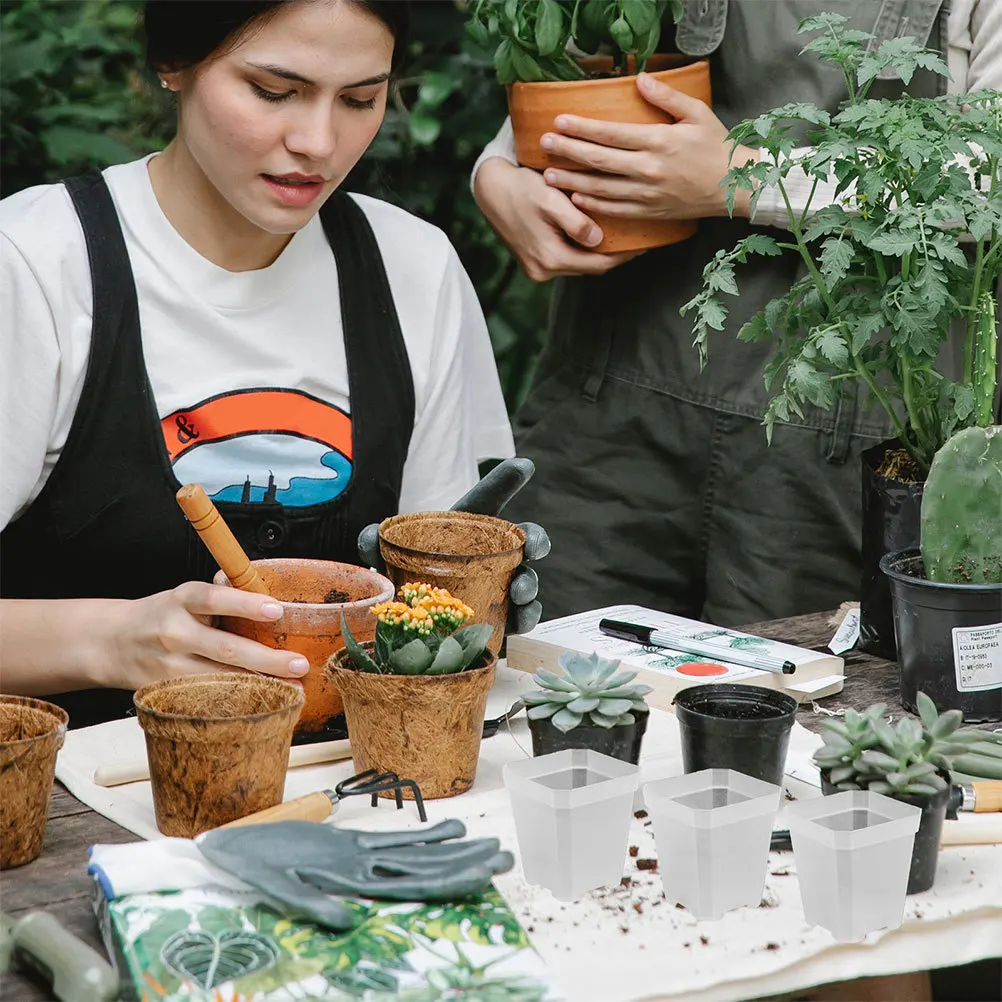 

20Pcs Nursery Pots Plastic Seedling Containers Lightweight Planters with Drainage for Indoor Outdoor Gardening