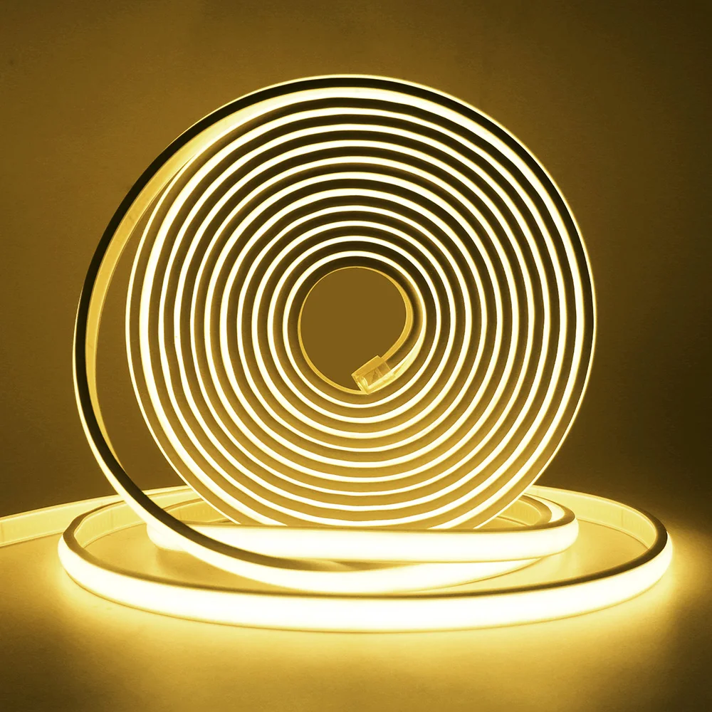 DC 12V 24V COB LED Strip Neon Light Dimmable 320LED/m Flexible Silicone Rope Lights Linear Lighting 1m 2m 5m 10m 15m 20m 50CM