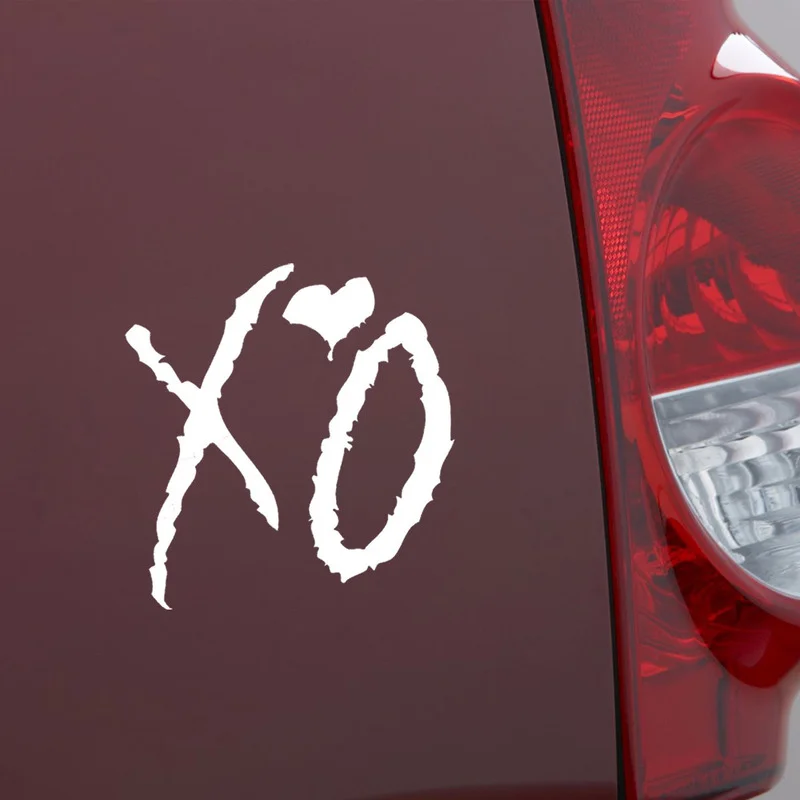 The Weeknd XO Thú Cưng Dán Xe SUV Xe Tải Cửa Sổ Laptop Nghệ Thuật Treo Tường Viền Decal Đen Bạc-Trắng Đa Năng Chống Thấm Nước bên Ngoài Phần
