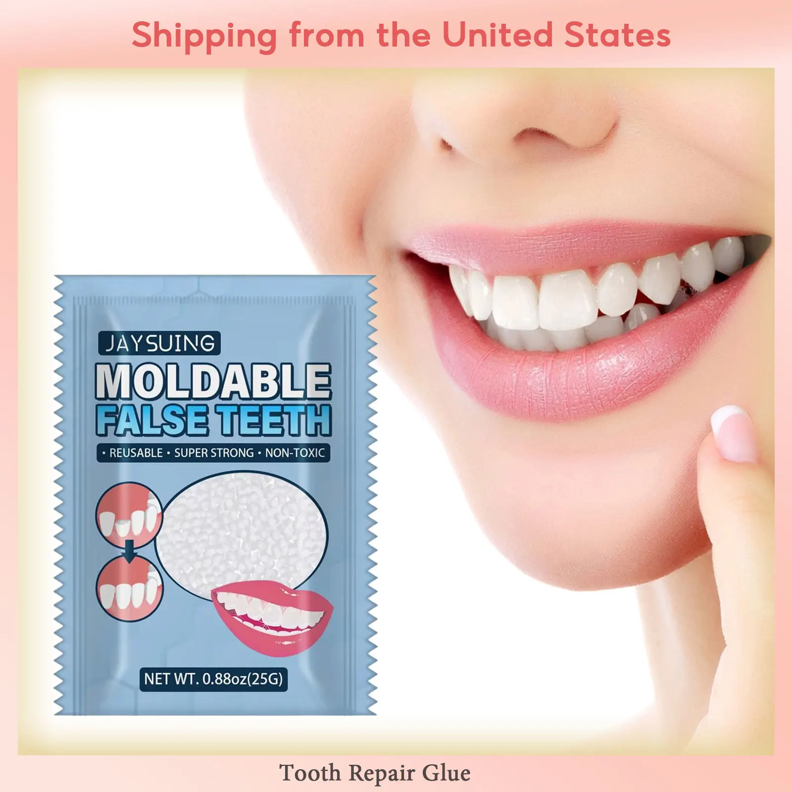 Resin Tooth Repair Glue Shapeable Teeth Gaps Filling Solid Glue Temporary Teeth Repair Falseteeth Glue Safety Dental Supplies