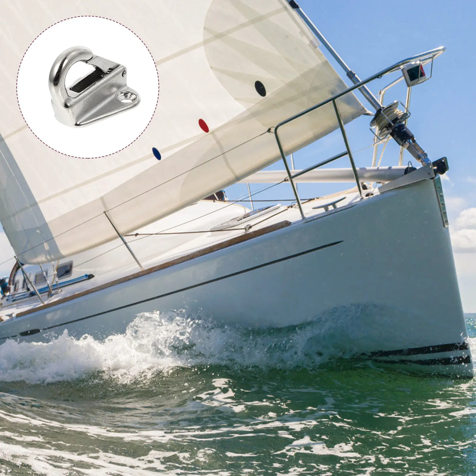 4Pcs Stainless Steel Yacht Dirt Board Hooks Firm Boat Hooks Wear Resistant Marine Hook Set for Pontoon Railings Rustproof
