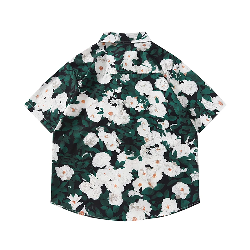 Heren En Dames Hawaiiaanse Bloemenoverhemden Met Korte Mouwen En Trendy Zomervakantie Aan Zee, Casual Losse Dunne Blouse Tops