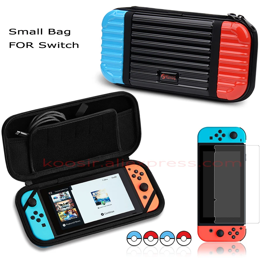 Nintend Switch Plastic Hard Carrying Case Large Storage Box Tote Bag For Nintendo Switch OLED Accessories + Screen Tempered Film