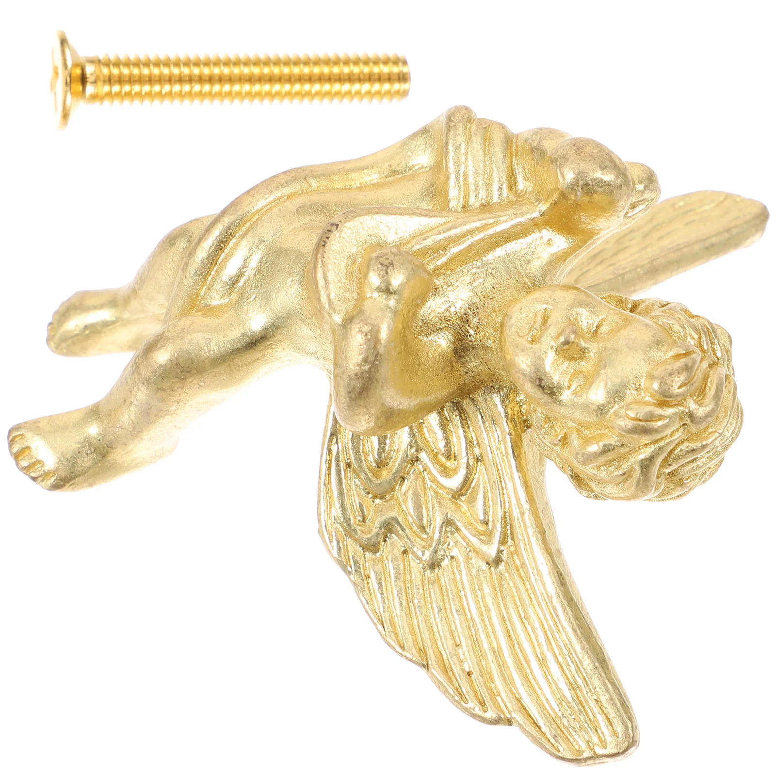 

Delicate Angel Dresser Metal Cabinet Knob Decorative Drawer Handle Sturdy Brass Knob For Cupboard Closet Wardrobe Easy Install
