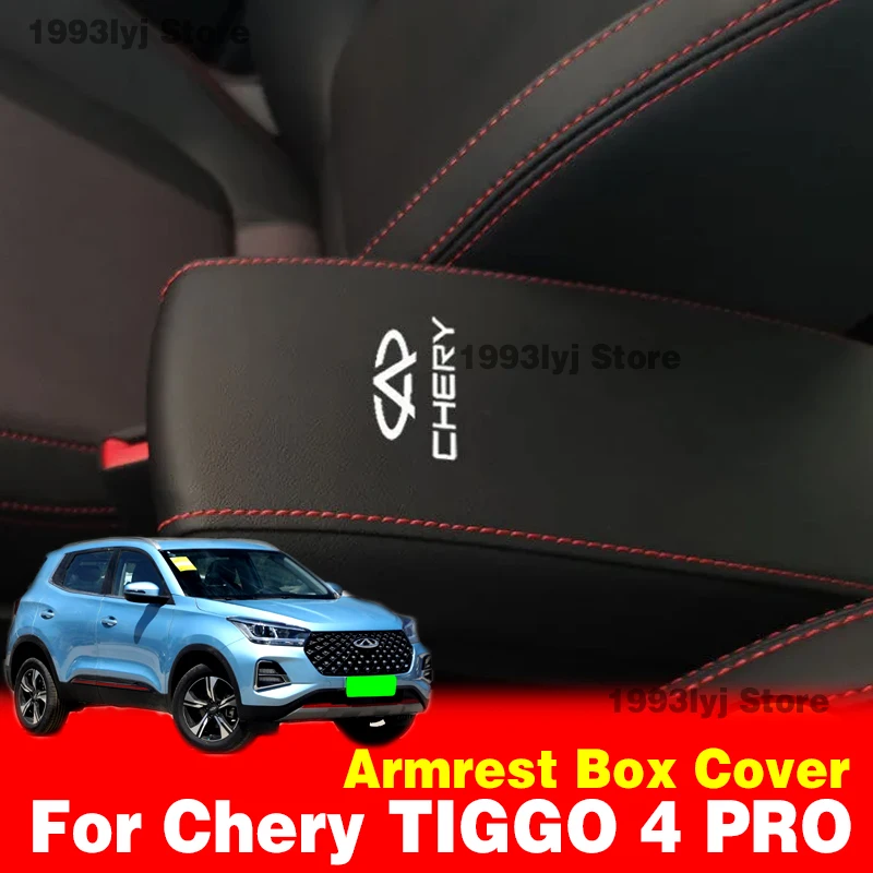 For Chery Tiggo 4 Pro Car Center Control Armrest Box Microfiber Leather Trim Cover Max Accessories