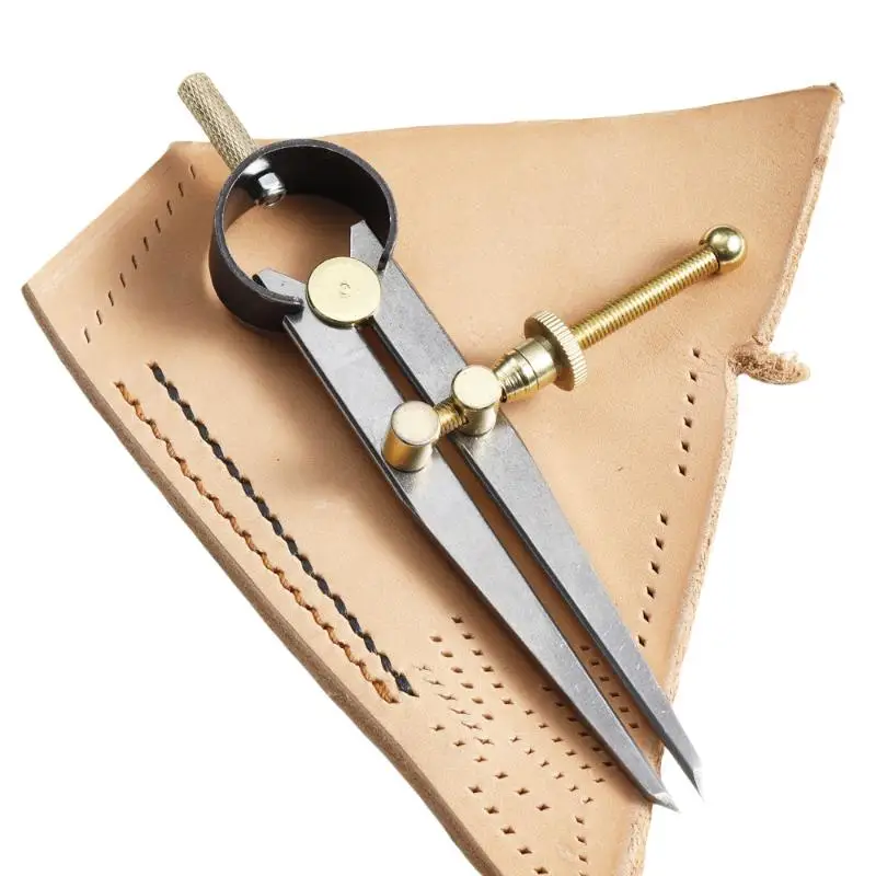 Adjustable Compass, Leather Craft Marking Gauge, Wing Divider, And Rotary Marking Gauge – A Complete 1-Piece Set