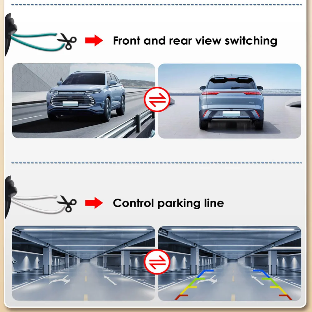 Intelligent Dynamic Trajectory Tracks Rear View Camera HD Reverse Backup Camera for Car Auto Reversing Parking Assistance Intell