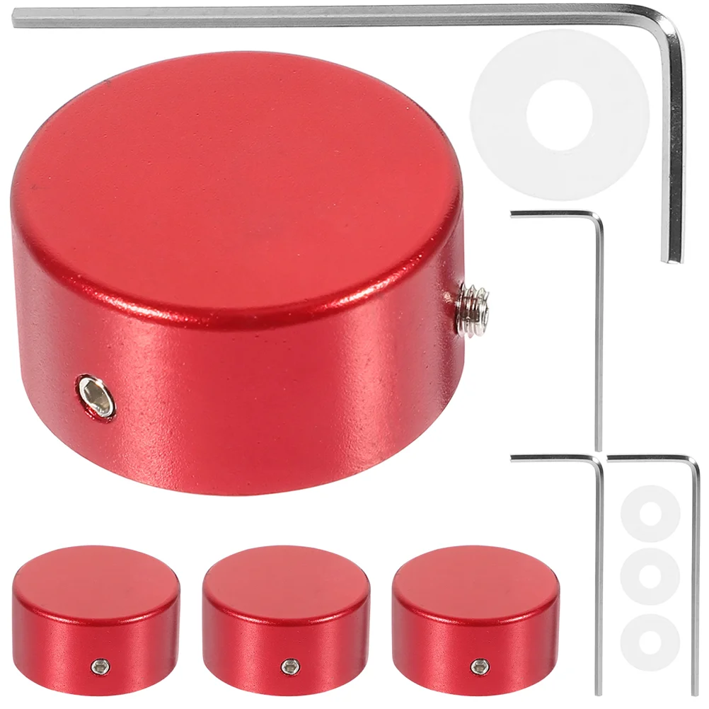 

Guitar Pedal Buttons Red Effect Cap Hats Metal Caps Fingernail Effects Protection