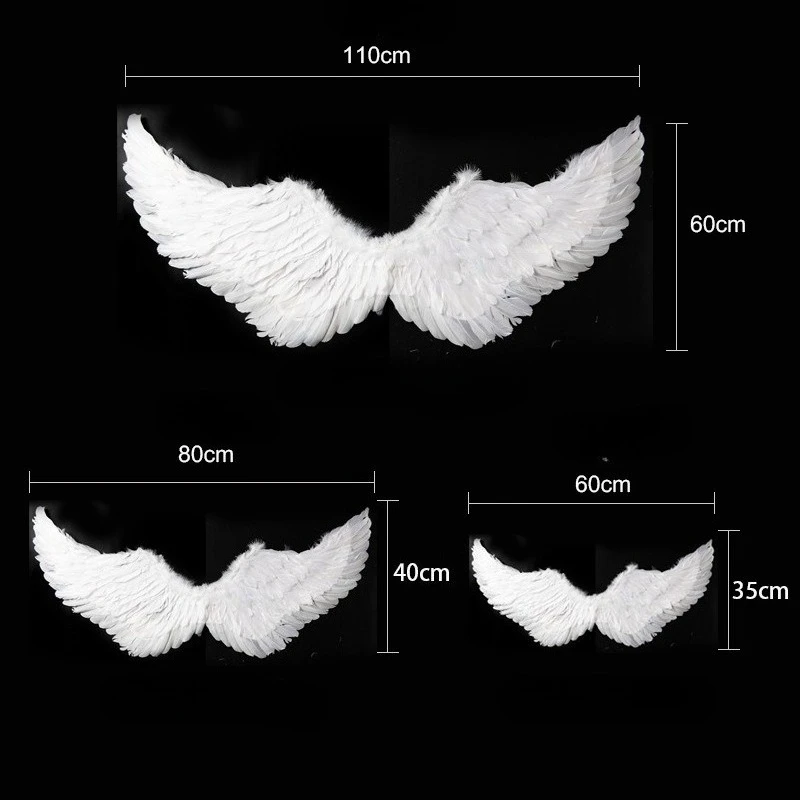 Angel Wings Light Up Angel Wings and Halo with LED Lights White Costume for Adult Women Kids Halloween Xmas