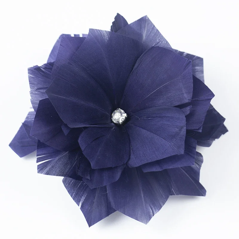 

1 Pieces Beautiful Blue Feathers Flower DIY Wedding Jewelry Corsage Making Accessories Headdress Decoration Plumes Crafts