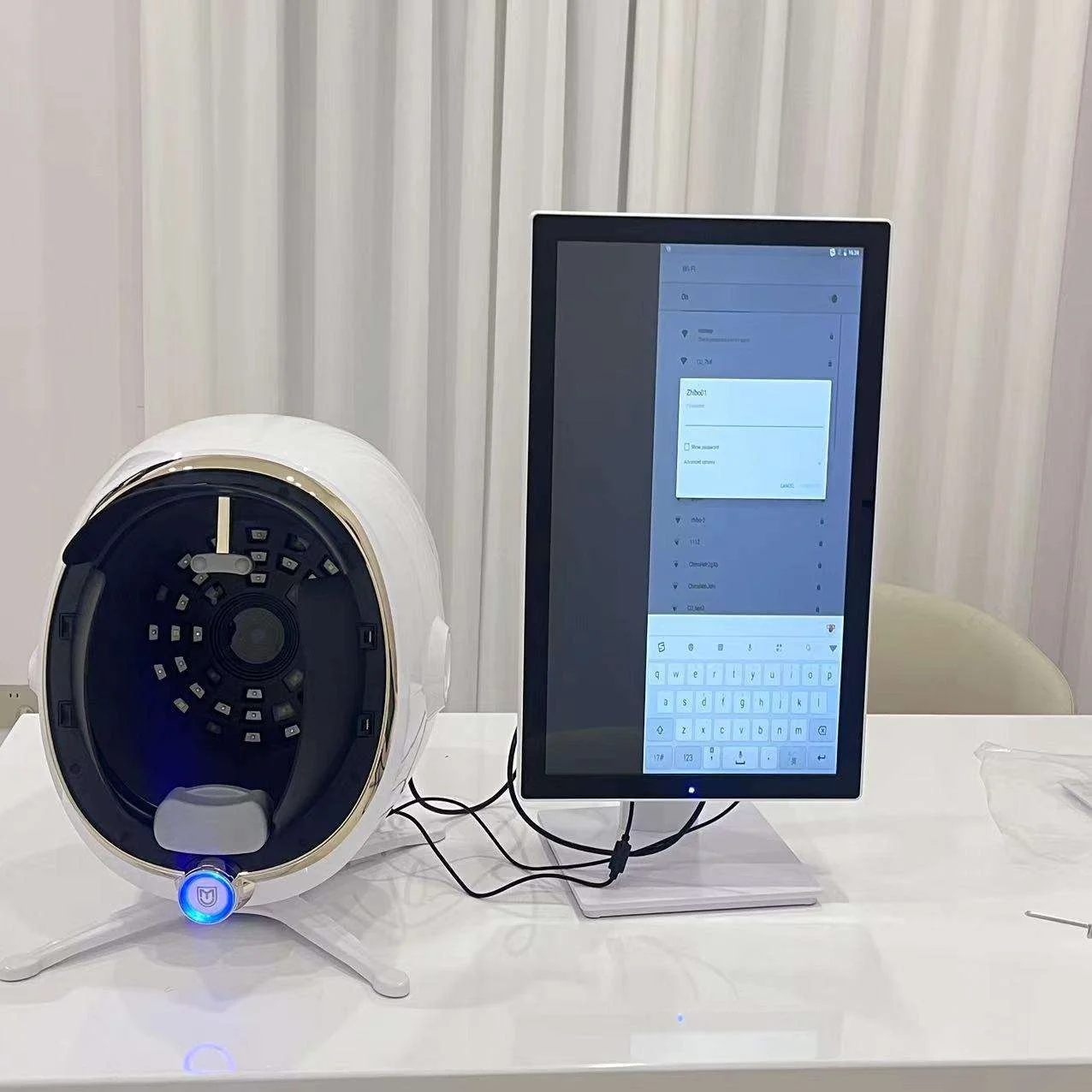 Nova atualização de alto pixel 28 milhões mais novo inteligente 3d espelho mágico rosto máquina analisadora pele com almofada testador facial scanner