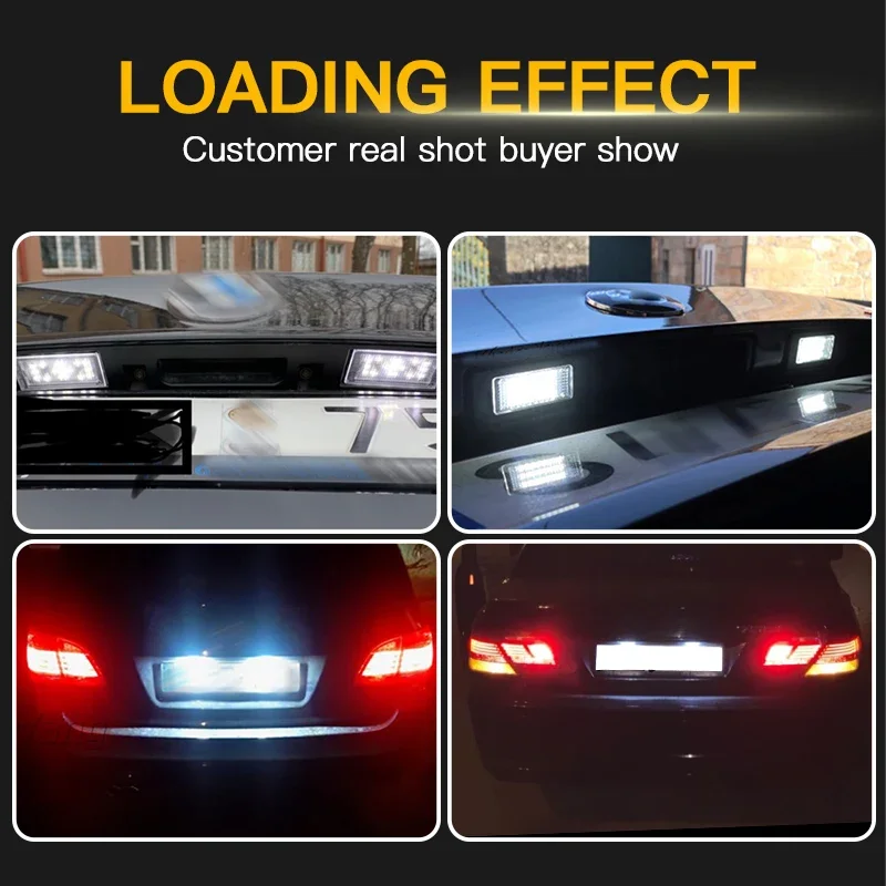 لسيارات BMW E66 E65 7-Series 2006-2008 LED رقم لوحة ترخيص ضوء مصابيح 12 فولت الأبيض Led Canbus سيارة لا خطأ لوحة ترخيص السيارة #6