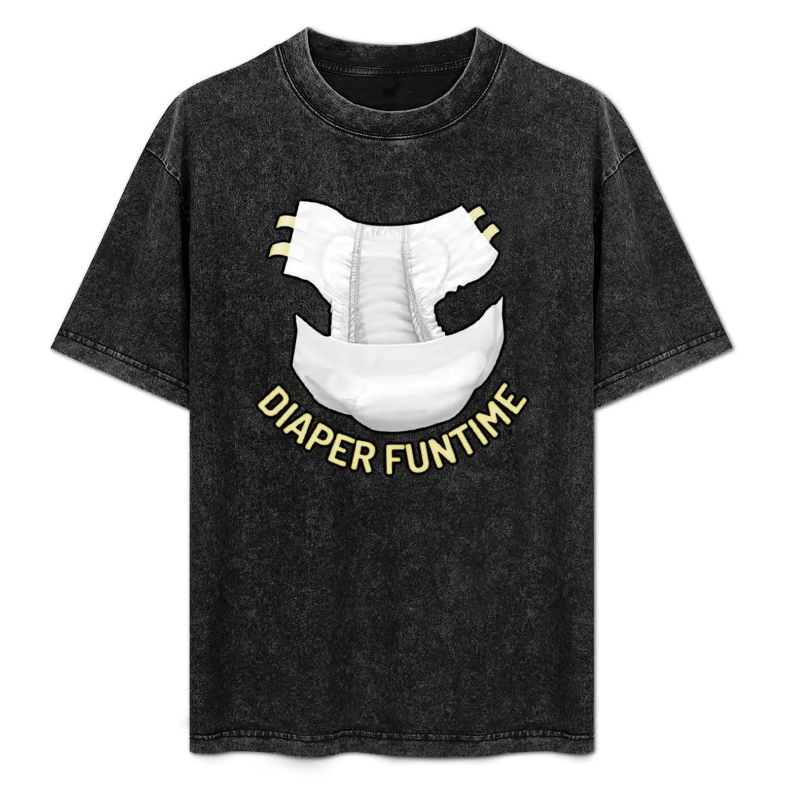 

Футболка DIAPER FUNTIME, винтажная забавная рубашка, хлопковые возвышенные белые однотонные футболки для мальчиков для мужчин