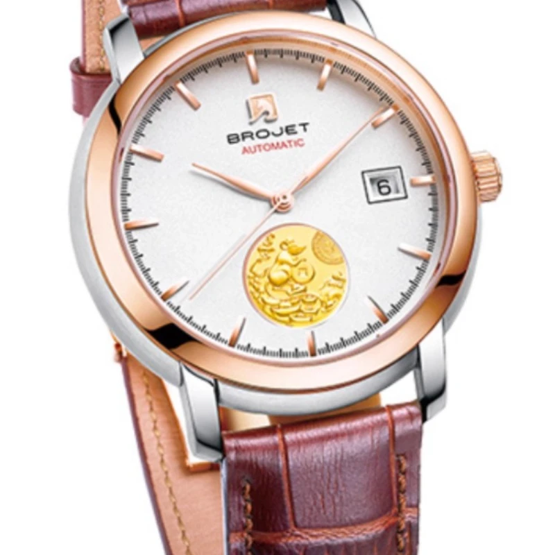 

Часы Guofeng Zodiac, механические часы для пары, памятные автоматические золотые часы