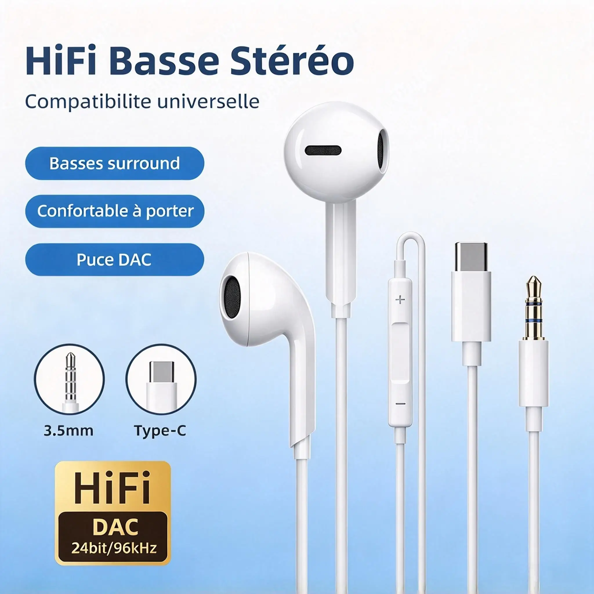 Original In-Ear Headphones For iPad iPhone 18 17 16 15 14 13 12 11 16 Pro Max Plus Type C Wired Earphones Laptops Tablet Earbuds