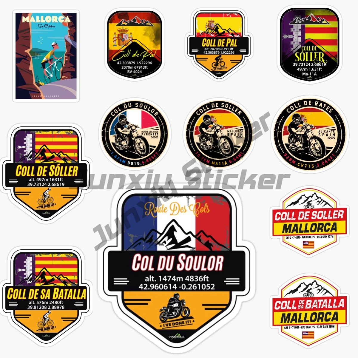 

MALLORCA Spain Car Sticker Motorcycle Van Bicycle Moto Laptop Wall Room Car Window Decoration Decals Customizable