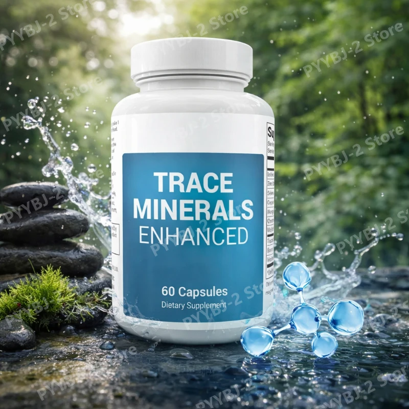 Trace Minerals Complex-Includes Zinc Selenium Copper Manganese & Chromium-60 Capsules-Dietary Supplement Non-GMO Gluten-Free