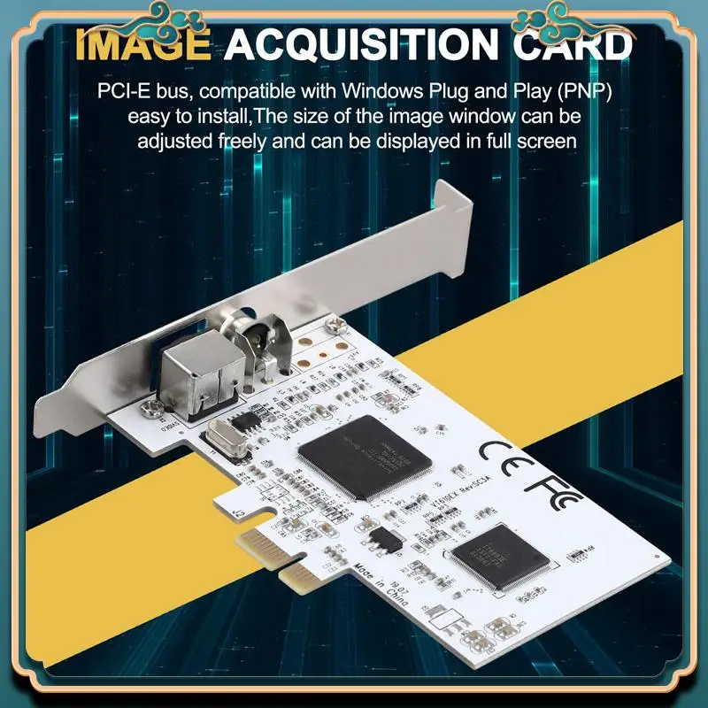 ABJG-4X PCIE Expansion Card PCIE To AV Surveillance HD 640X480 Resolution Video Capture Card Image Capture Card