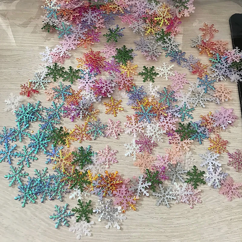 300Pcs/Bag Snowflake Frozen Party Snowflake Christmas Decoration DIY Home Winter Decoration Wedding Party Decoration