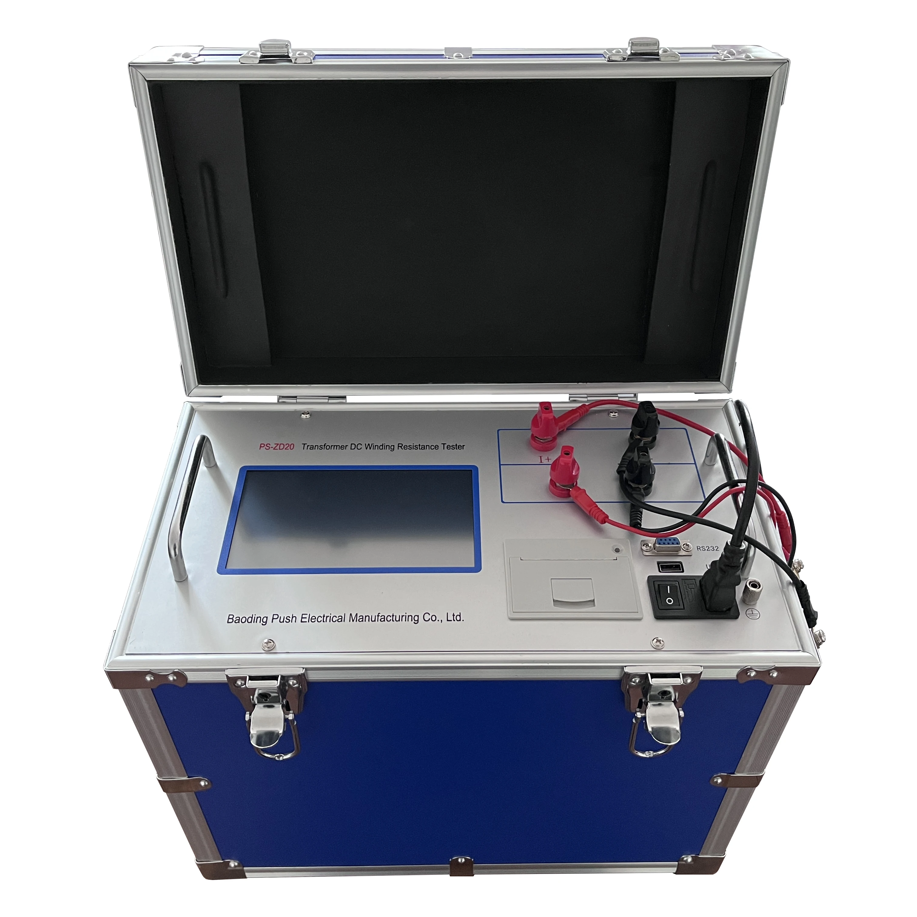 Push-type electrical transformer winding resistance meter 20A three-channel DC resistance tester