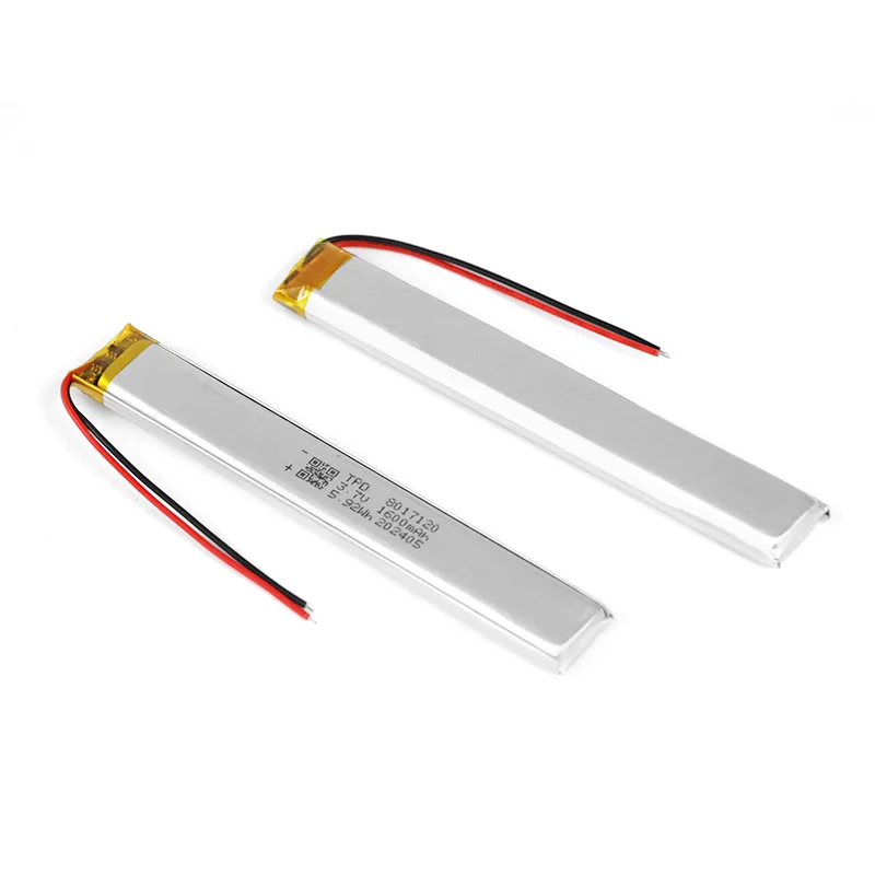 8017120   3.7 فولت 1600 مللي أمبير بطارية ليثيوم أيون بوليمر قابلة للشحن 7817120   البطاريات