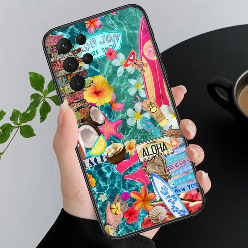 Surf summer Beach Case For Samsung A57 A37 A56 A36 A16 A06 A07 A55 A35 A15 A17 A27 A52 A34 A24 A26 A53 A54 A05 A14 A73 A25