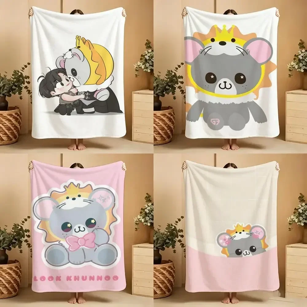 Manta Suave y Cálida con Diseño de Anime L-LOOK KHUNNOOS para Dormitorio, Sala de Estar, Cama, Viajes, Campamento,Picnic, Regalo