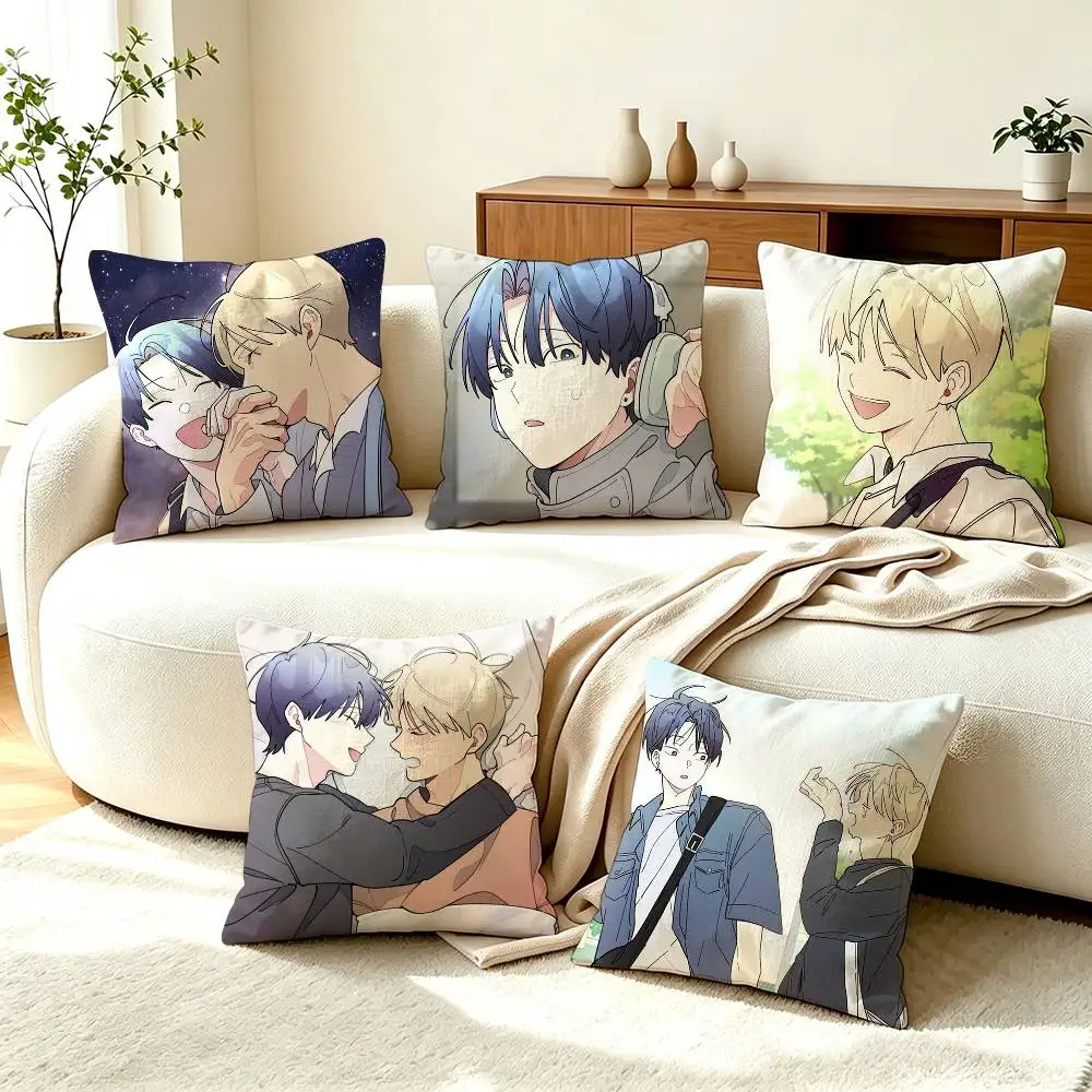 O-One-Room TA BL Webtoon  Pillow Case Square Double-Sided Sofa Cushion Cover Bedroom Bedside Pillow