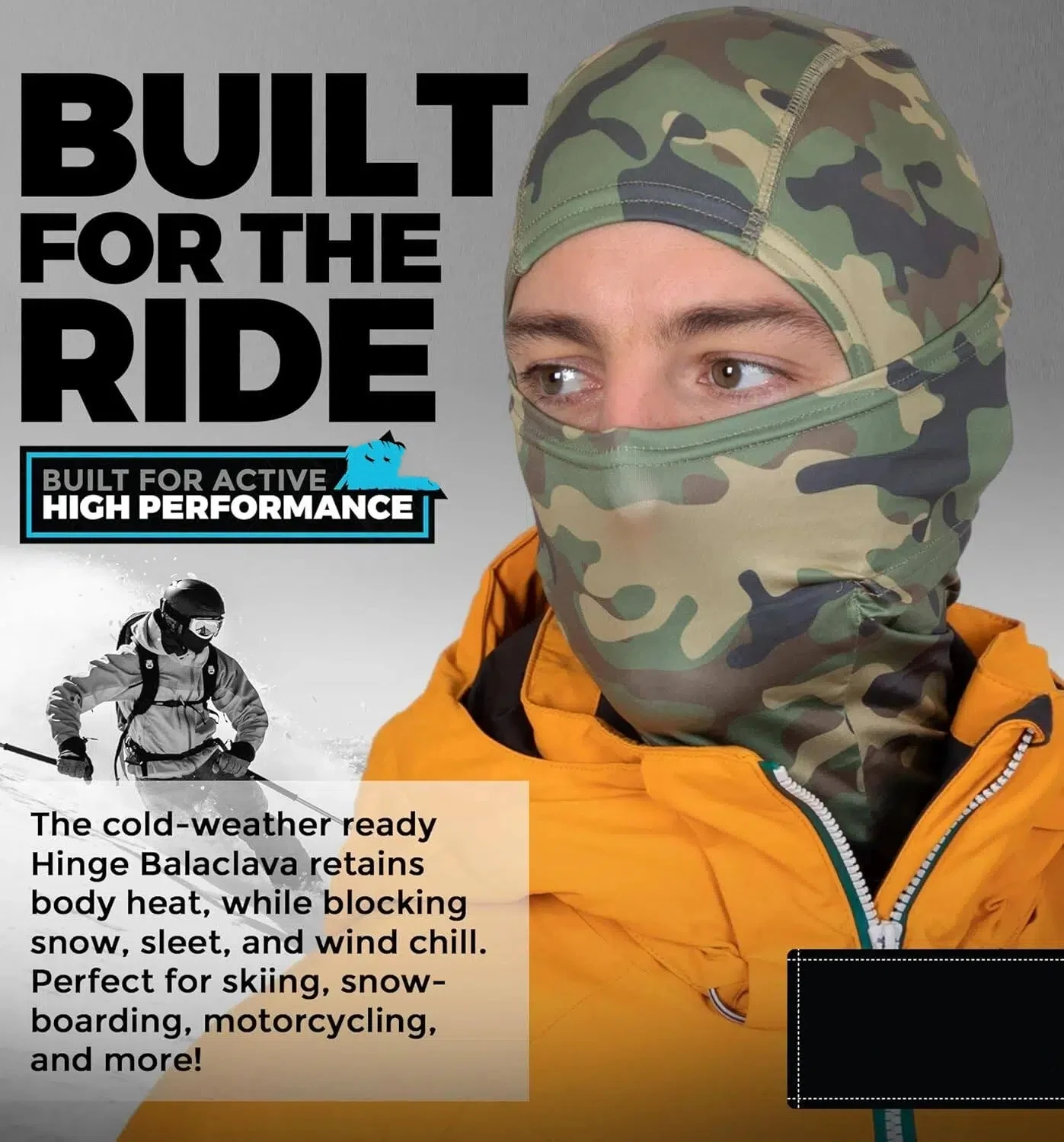 

Balaclava Ski Mask For Men Bike Face Mask For Riding In Cold Weather - Full Face Mask For Helmet