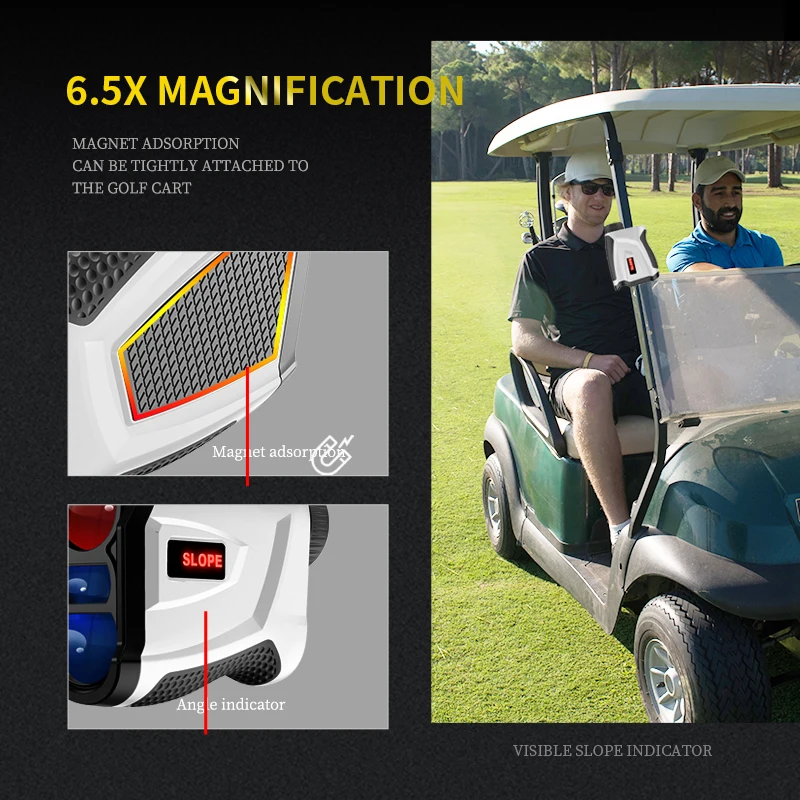 

TULX 3M02 600m Golf Laser Rangefinder with Magnet Inside and Flag Pole Lock Vibration Fit Size Feel in Hand