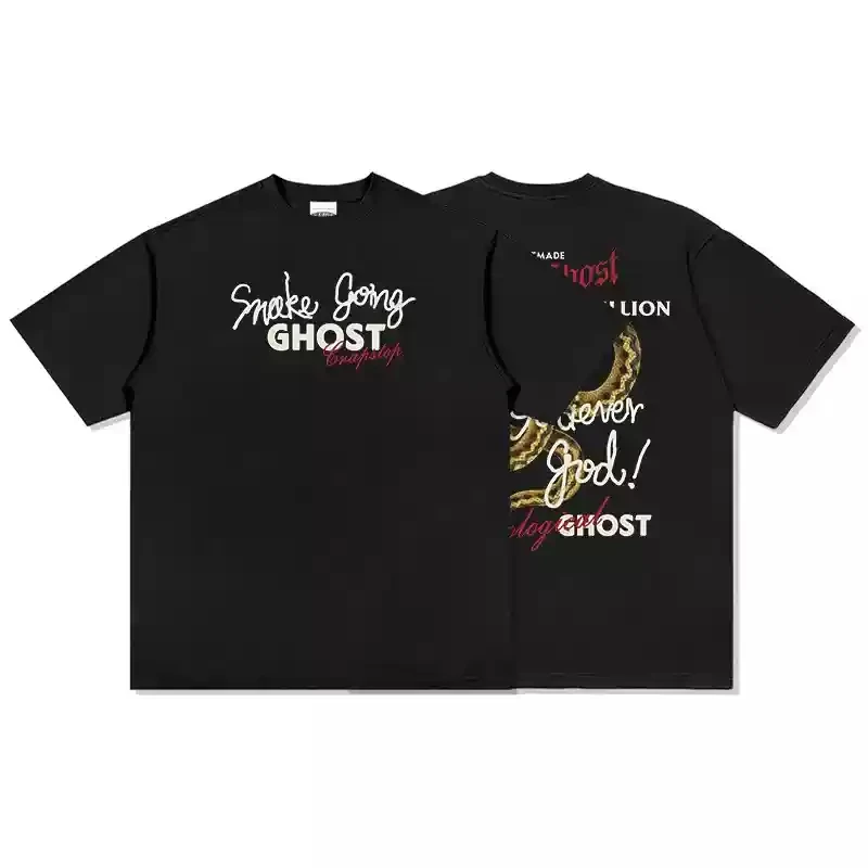 

2025 Men's New Retro Angel Cross Printed Top Europe and The United States High Street Fashion Men and Women Shoulder Clothes