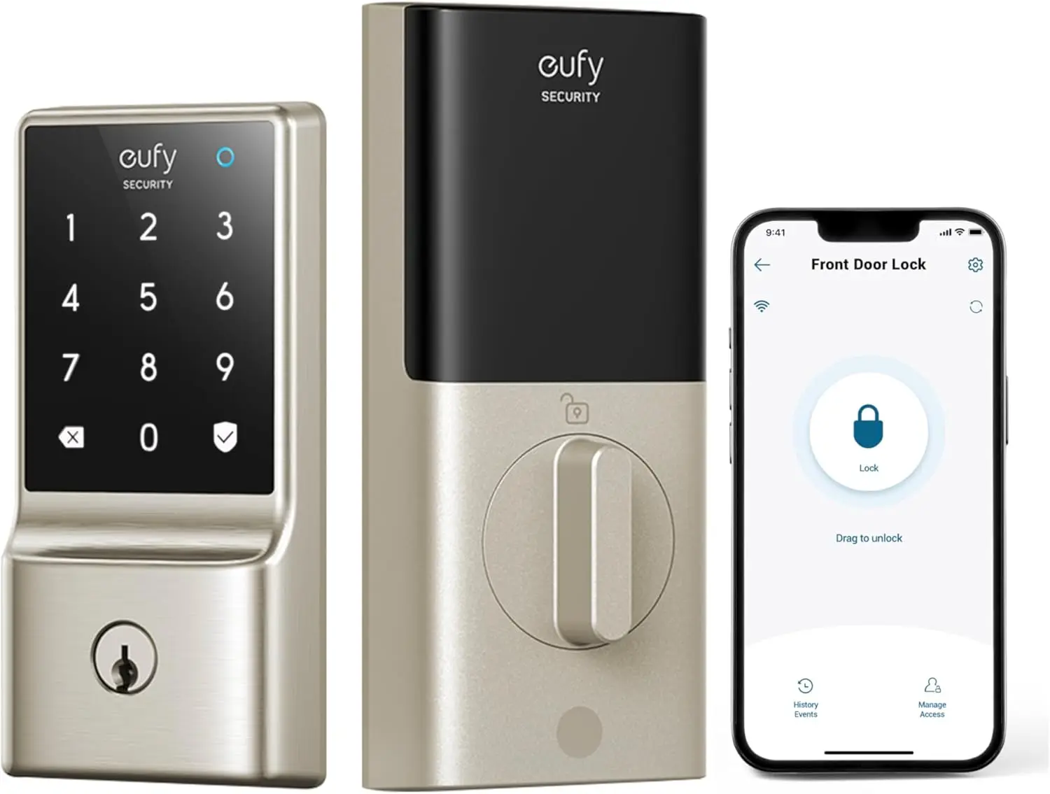 Smart Lock C210, Keyless Entry Door Lock for Front Door, No Bridge Required, Easy Installation, Touchscreen Keypad Deadbolt Lock