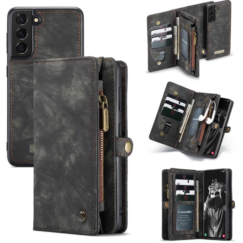 

Luxury Card Wallet Pu Leather Flip Coque Case For Samsung Galaxy S21 S20 10 Plus Note 20ultra Fe Cover Magnetic Tpu Fundas Shell