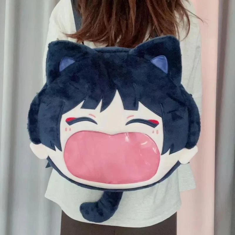 

Scaramouche Backpacks Genshin Impact ItaBags Kawaii Bag Cosplay Plush Keychain Wallet Pendant Cute Coin Purse DIY Messenger Bags