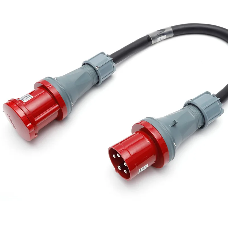 

5m 5-Core 63A Plug Power Cord Stage Lighting Distribution Box Power Connection Line Extension Copper PVC 16A