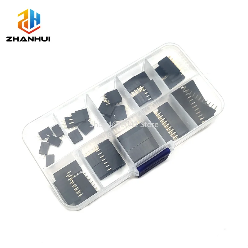 50Pcs/Box 2.54mm Single Row Straight Female Pin Header Connector Kit - PCB Board Socket for Arduino/Dupont Wire