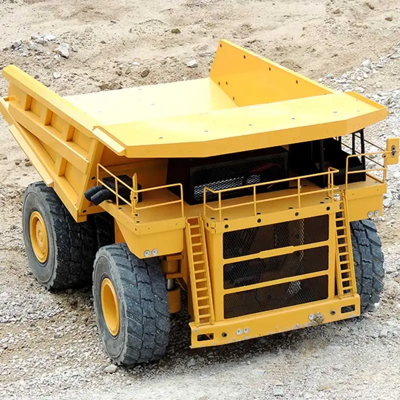 JDM 1/14 Scale RC Metal Hydraulic Mining Dumper Bogie 797F Heavy Duty Truck Car Model Radio Control Construction Vehicle TH18402