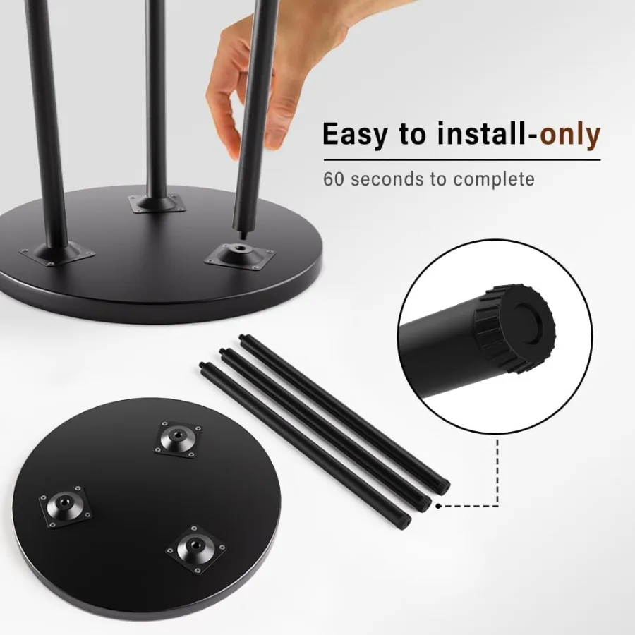 حامل نباتي داخلي طويل القامة: حامل نباتات خشبي زاوية مكون من قطعتين ديكور حديث لمنتصف القرن طاولة نباتية مستديرة صغيرة للنباتات الداخلية #4